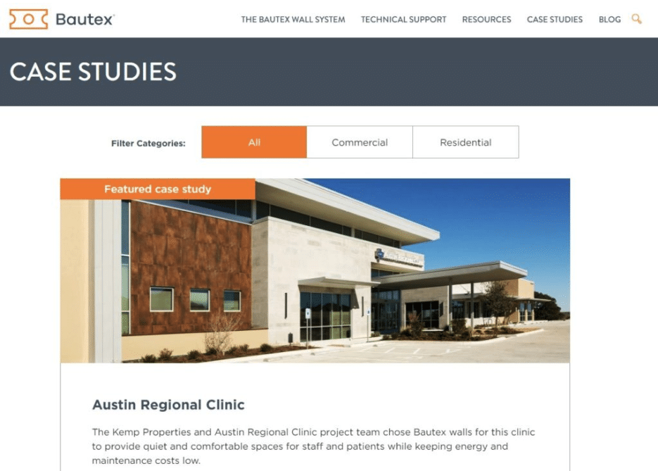 A featured case study highlighting a company's success story on its website.